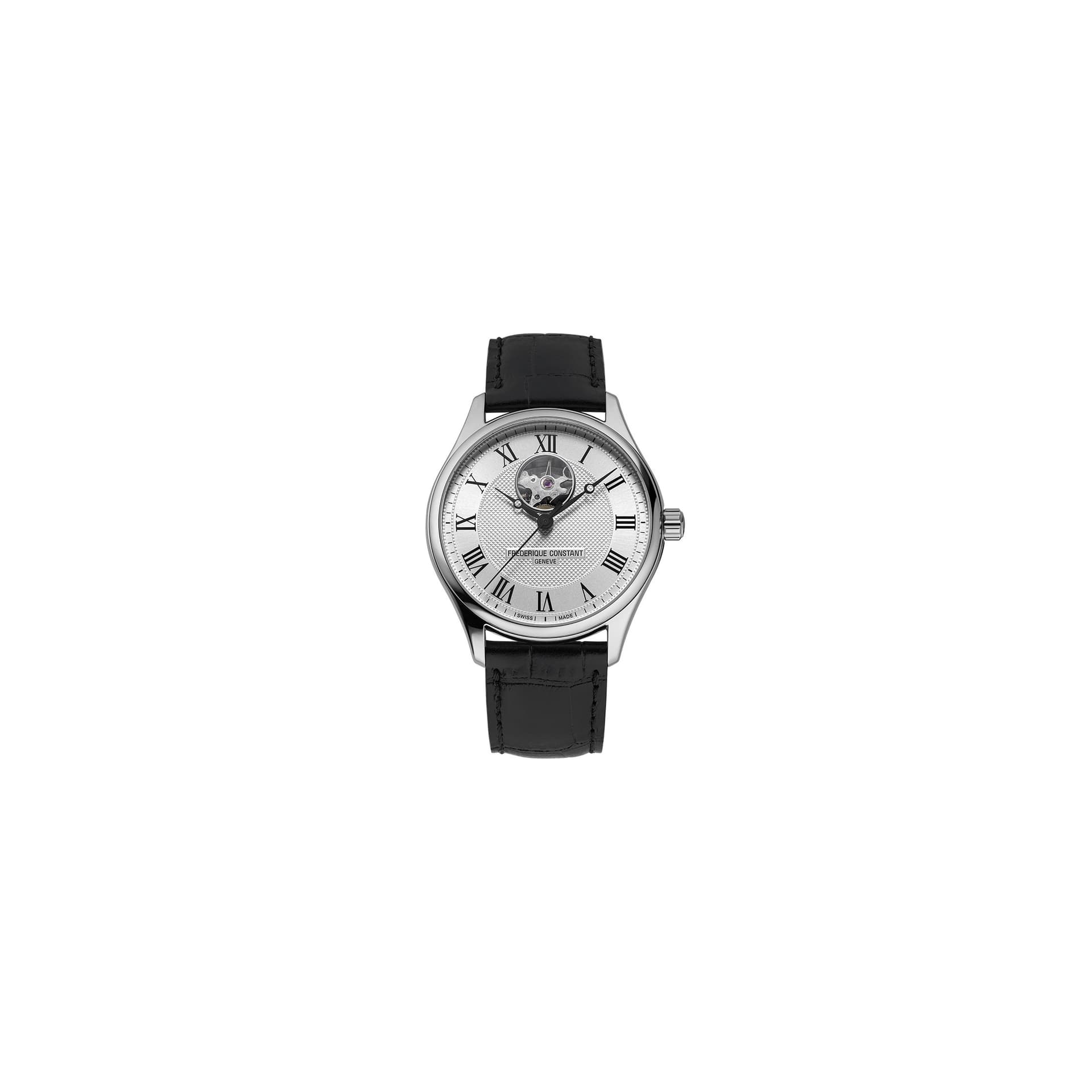 Frédérique Constant Montre Frédérique Constant Classics Heart Beat Automatic cadran blanc bracelet cuir 40 mm