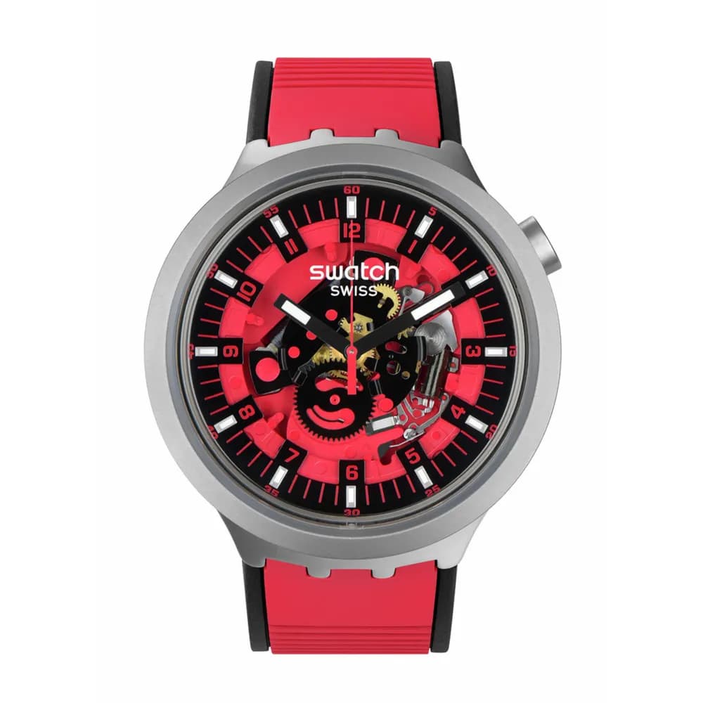 Swatch Montre quartz Homme Big Bold Irony Rouge