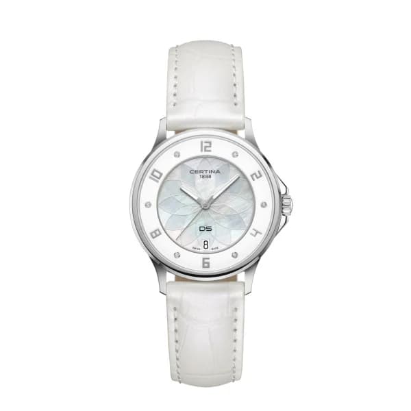 Daniel Gérard Montre Certina DS-6 Lady Quartz Cadran Nacre Serti Diamants