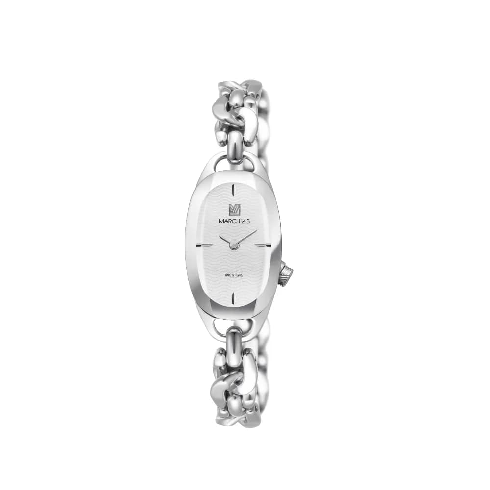 March LA.B Montre OBLONGUE White