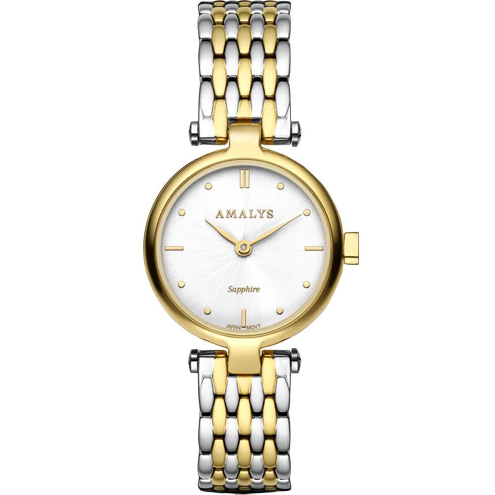 Amalys Montre Amalys Collection Portman en Acier et PVD Bicolore Argenté et Doré