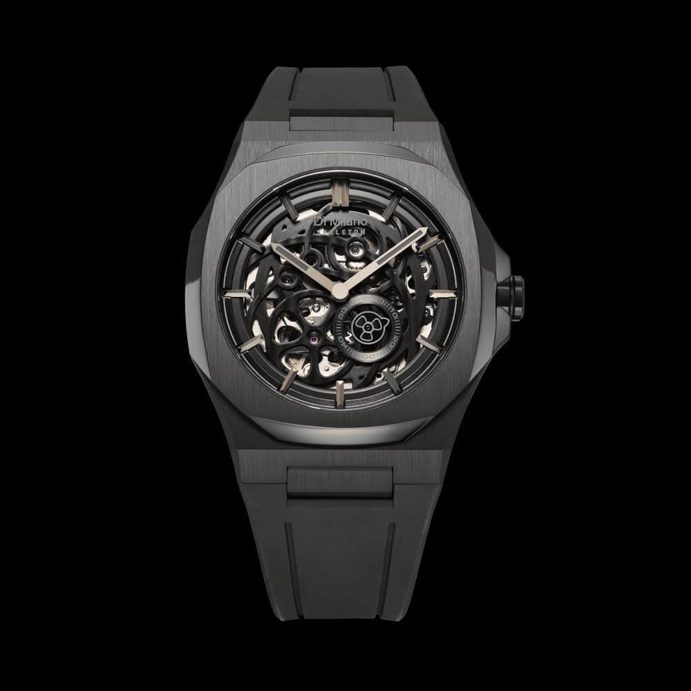 D1 Milano Montre automatique Homme Skeleton Noir