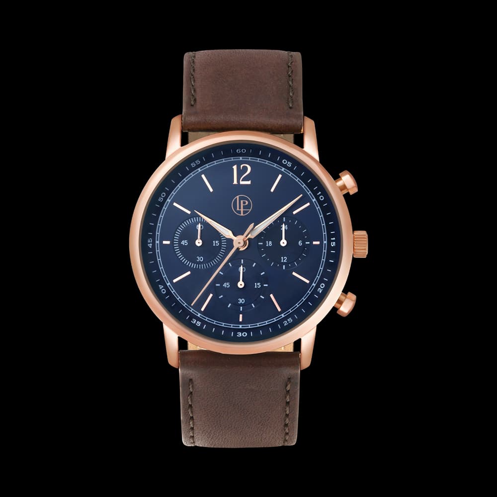 Louis Pion Montre quartz Homme Auguste Bleu foncé