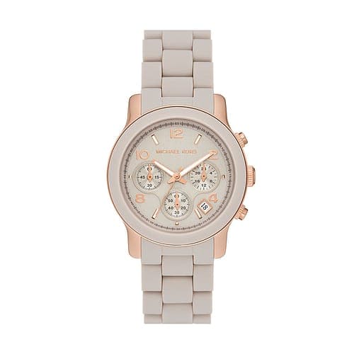 Michael Kors Montre Femme MICHAEL KORS RUNWAY en Silicone Beige Etanche