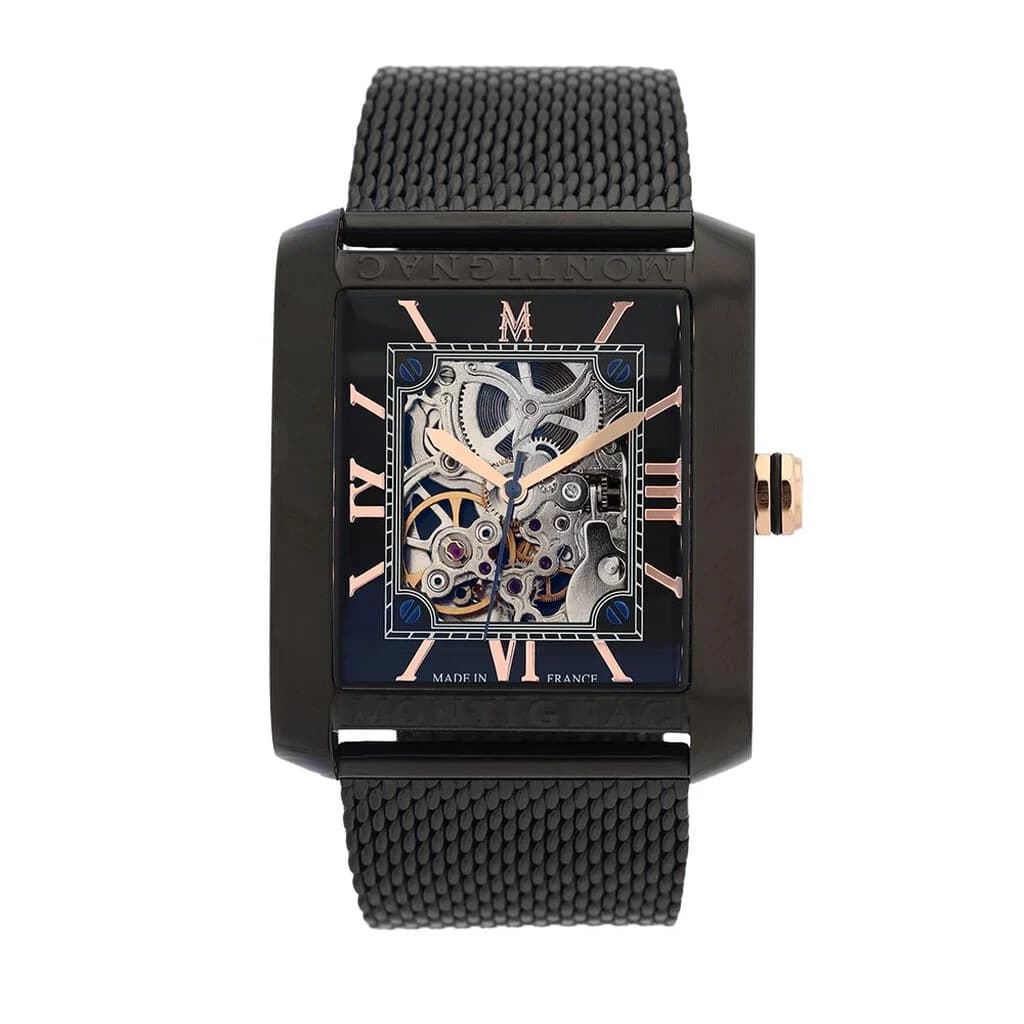 Montignac Montre Automatique Montignac en Acier et PVD Noir