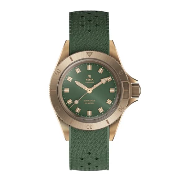 Yema Montre Yema Superman Bronze CMM.10 39 mm Automatique Cadran Vert