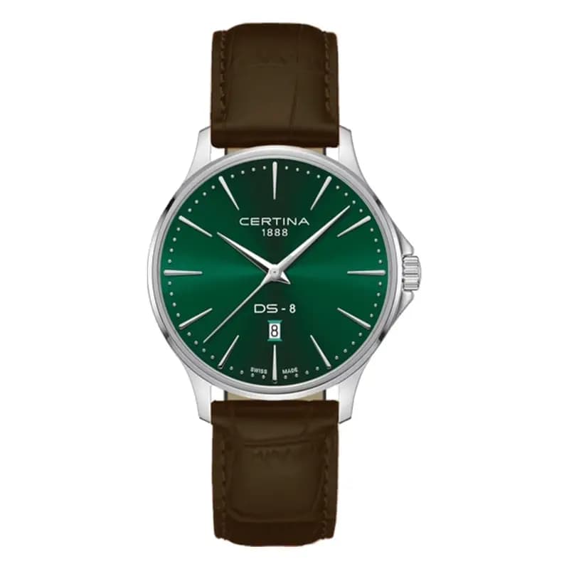 Certina Montre Certina DS-8 Gent 40mm Cadran Vert Bracelet Cuir