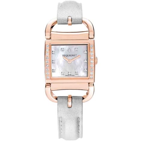 Pequignet E. Montre Pequignet Attellage Quartz - Cadran Nacre Blanc - Bracelet Gris perle nacré - 5896509CD-CGPN