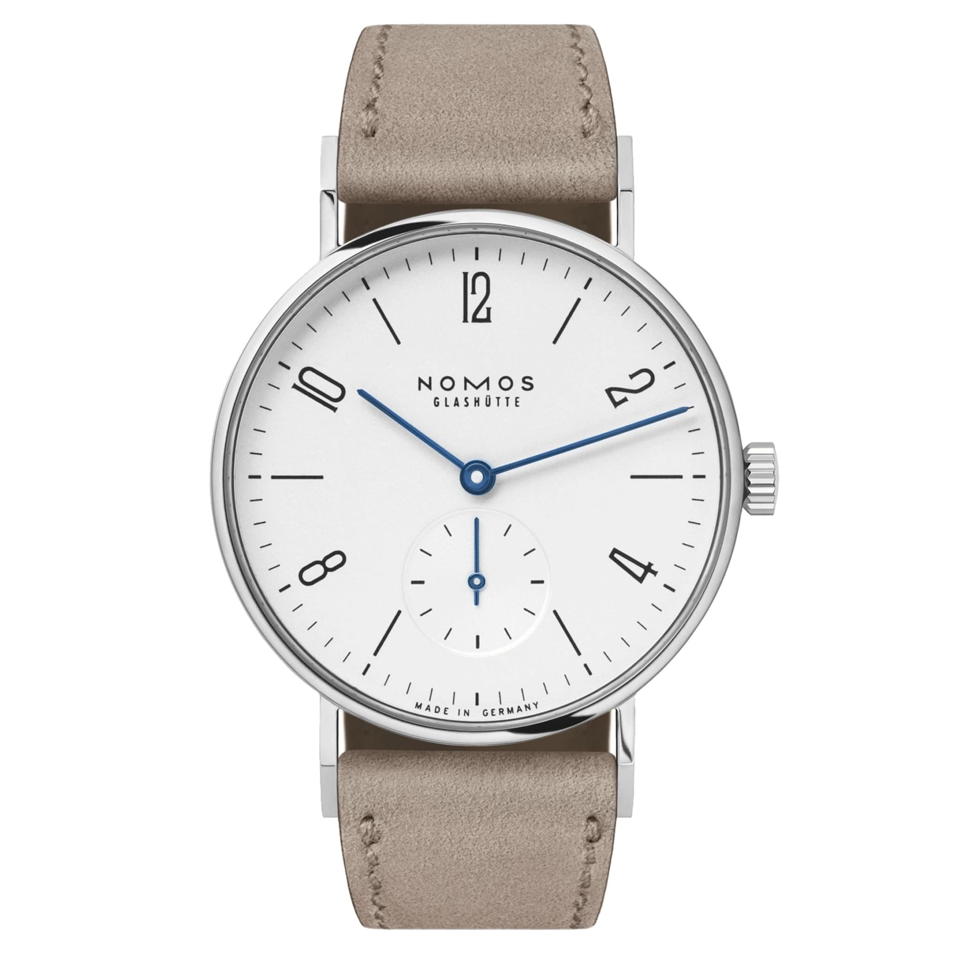 Nomos Montre NOMOS Tangente 33 mécanique fond saphir bracelet cuir beige 32,8 mm