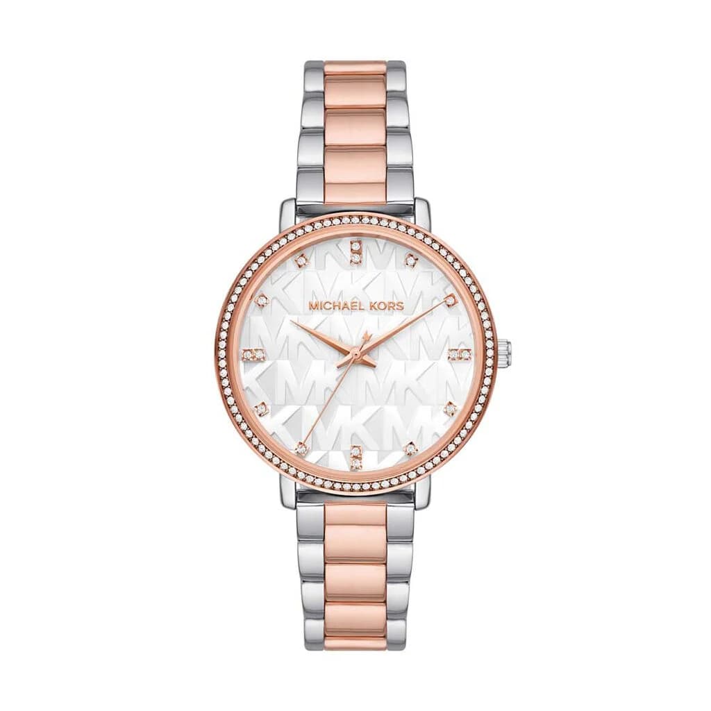 Michael Kors Montre Michael Kors Pyper en Métal Argenté et Doré Rose