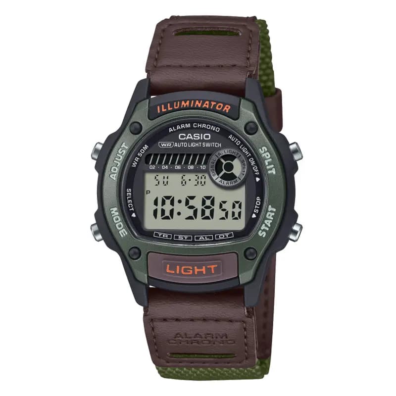 Casio W-220HF-3AVEF — bracelet marron