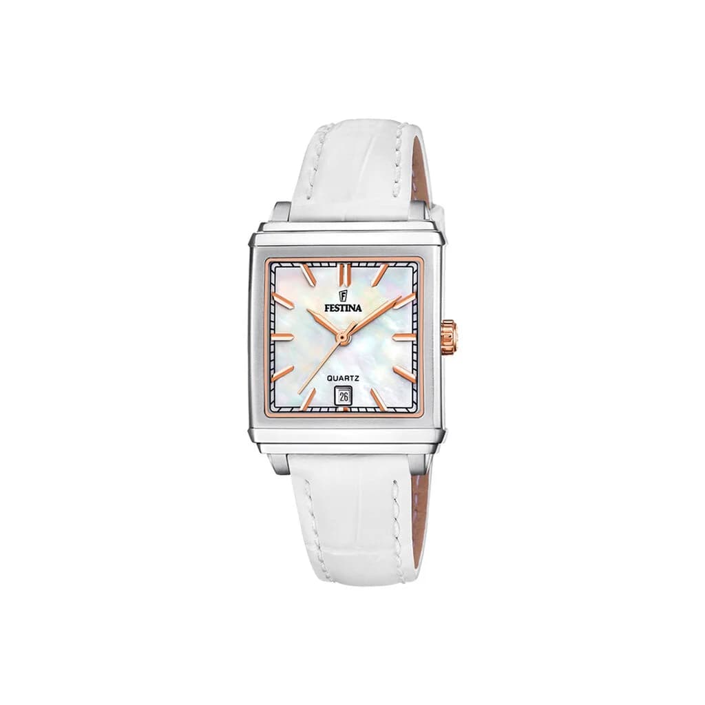 Festina Montre Festina On the Square Nacre Blanche