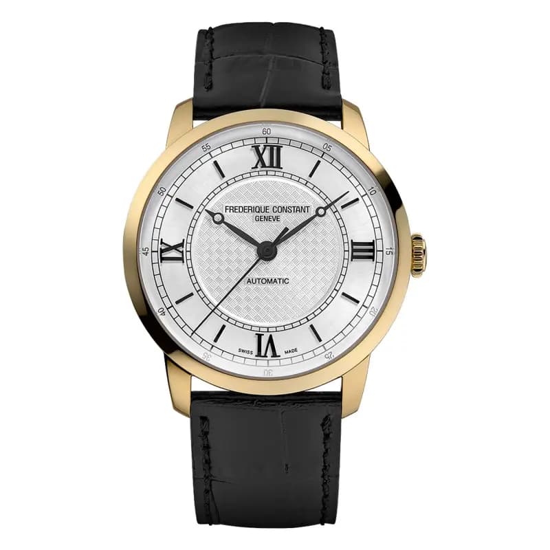 Frédérique Constant Montre Frédérique Constant Classics Première Automatique Cadran Argent Bracelet Cuir - FC-301S3B5