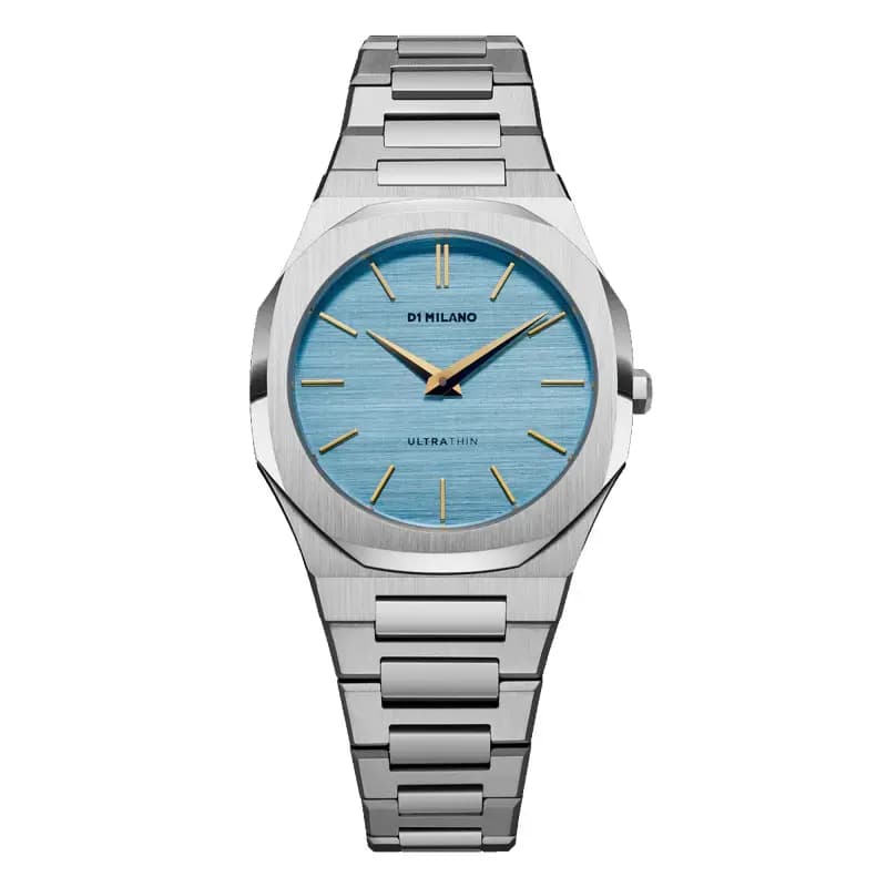 D1 Milano Montre D1 Milano Ultra Thin Dusk Quartz - 34 mm- Cadran Bleu Clair - UTBL17