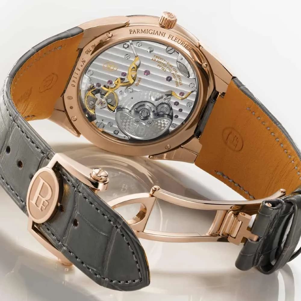 Parmigiani Fleurier Tonda Pf Micro-Rotor Rose Gold Warm Grey Strap