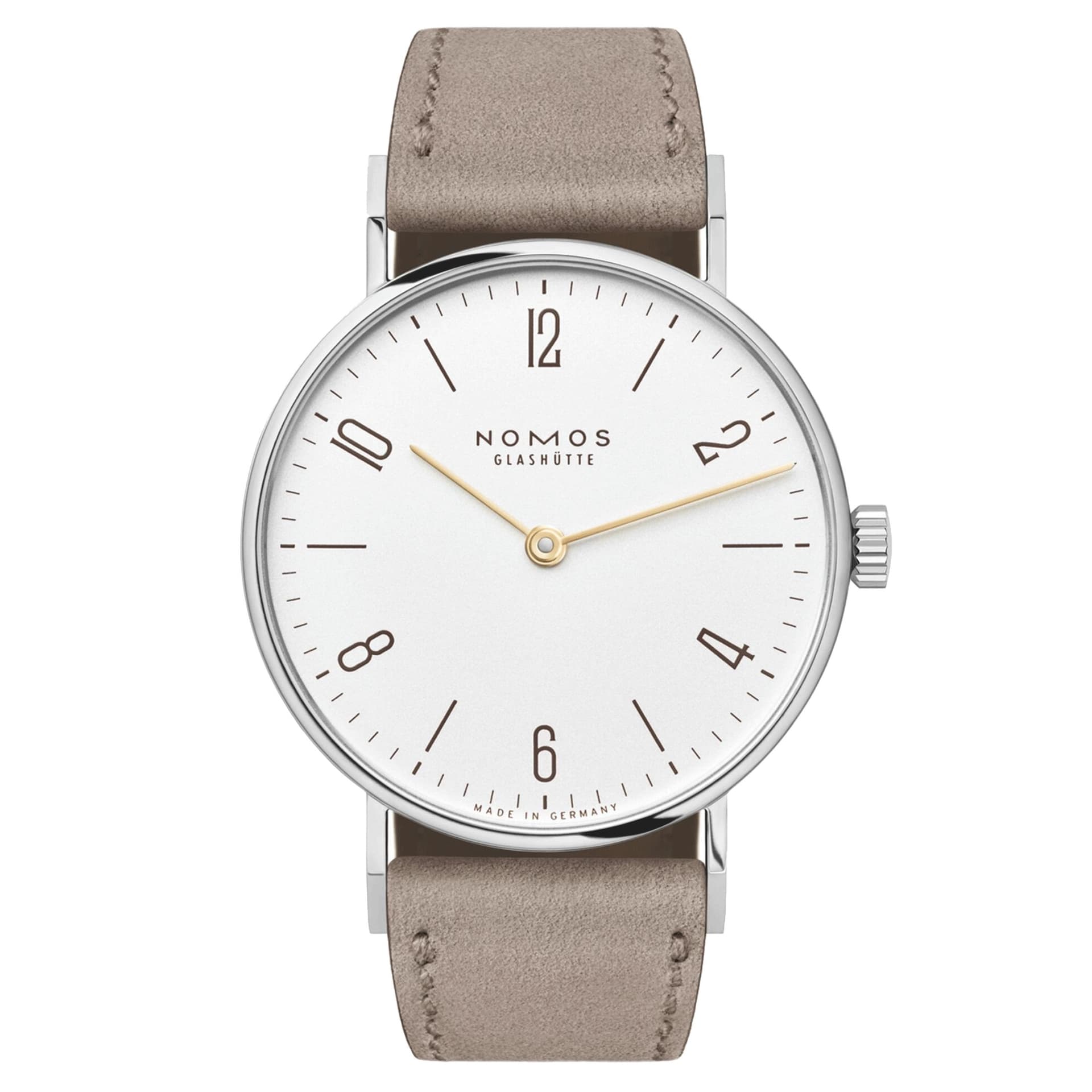 Nomos Montre NOMOS Tangente 33 duo mécanique bracelet cuir beige 32,8 mm