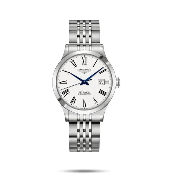 Longines Montre Longines Record Collection Automatique Acier Cadran Blanc