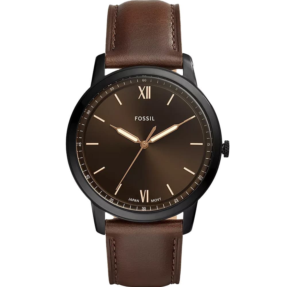 Fossil Minimalist — cadran marron