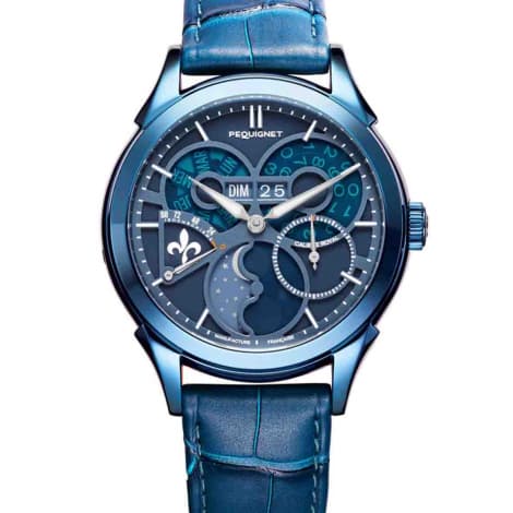Pequignet Montre Pequignet Royale saphir - Cadran Bleu Topaze Automatique Cadran Bleu - 9010870