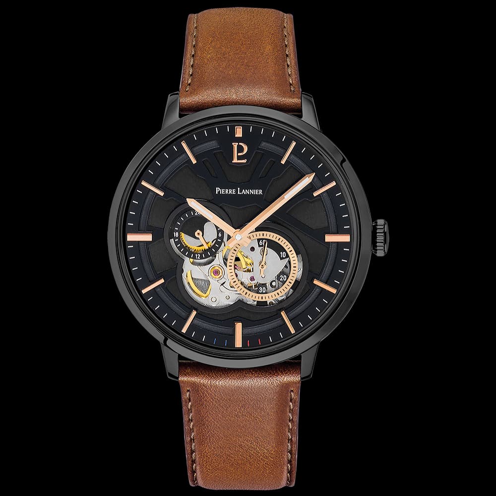 Pierre Lannier Montre automatique Homme Trio Noir