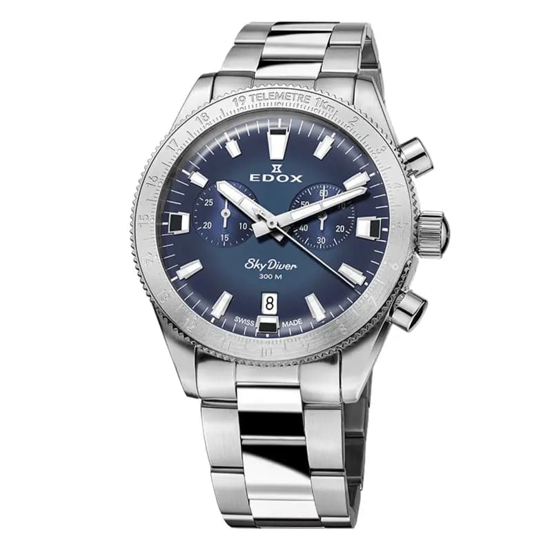 Edox Montre Skydiver Chronograph 10116-3-BUIDN