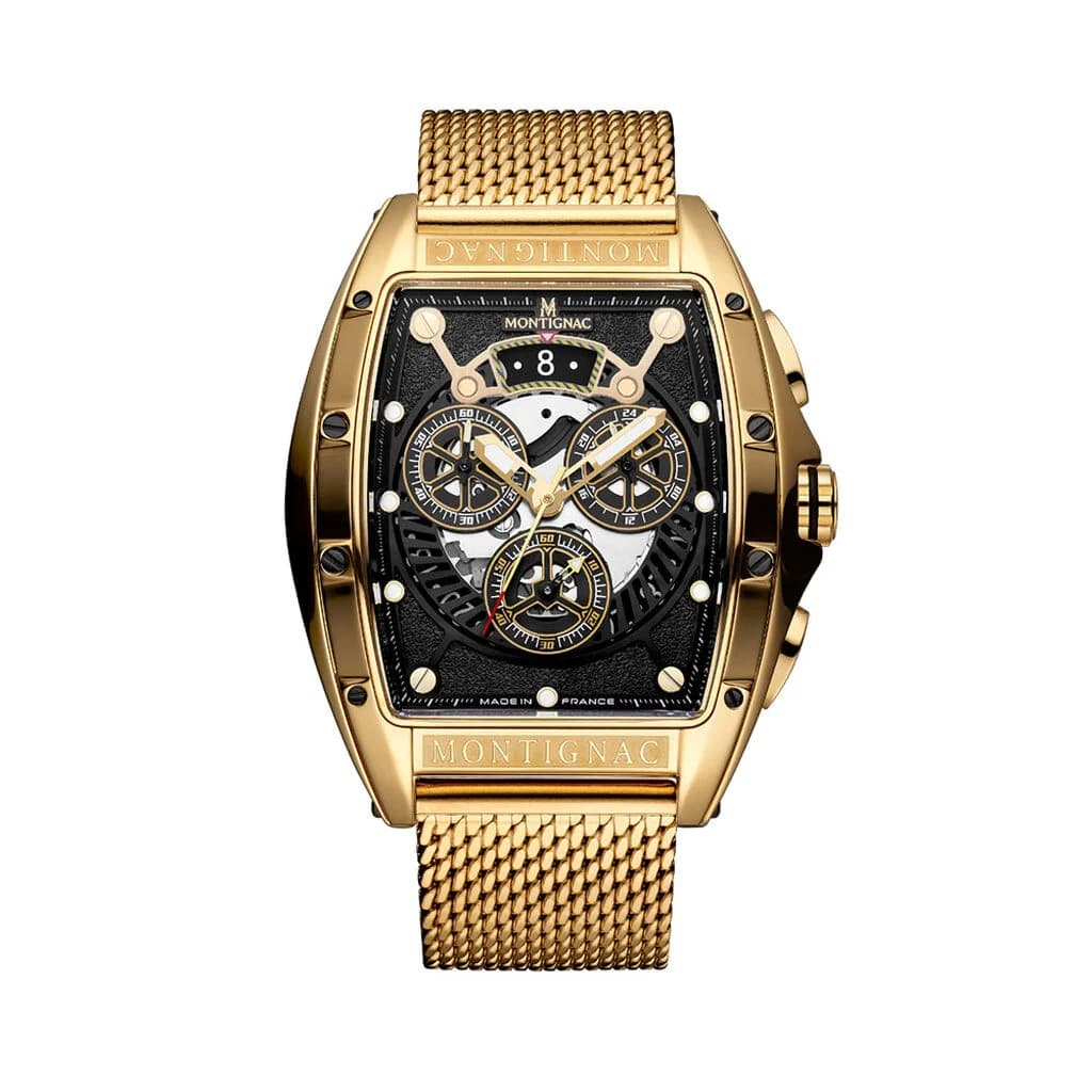 Montignac Montre Montignac Collection Paladin en Acier et PVD Doré