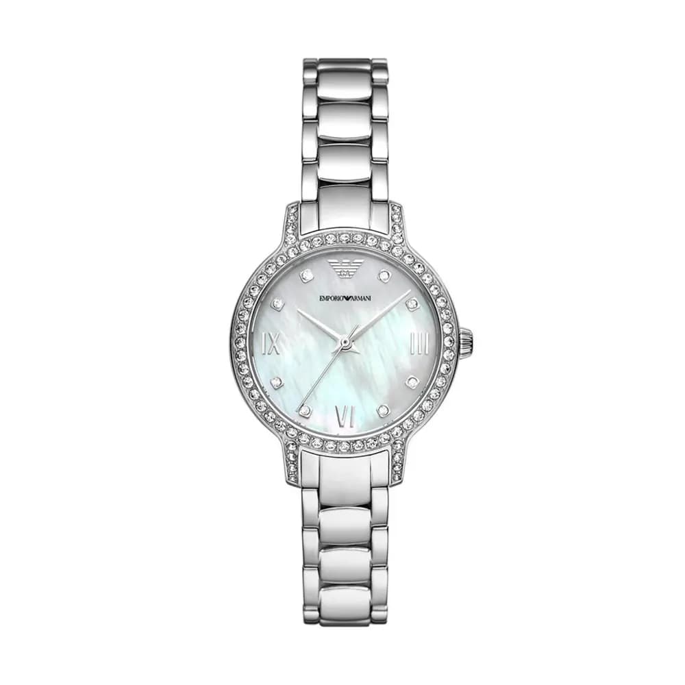 Emporio Armani Montre quartz Femme Emporio Armani Nacre blanche