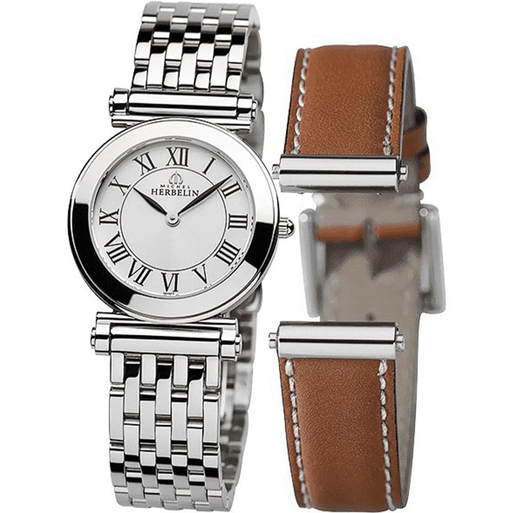 Michel Herbelin Montre Herbelin en Acier Argenté