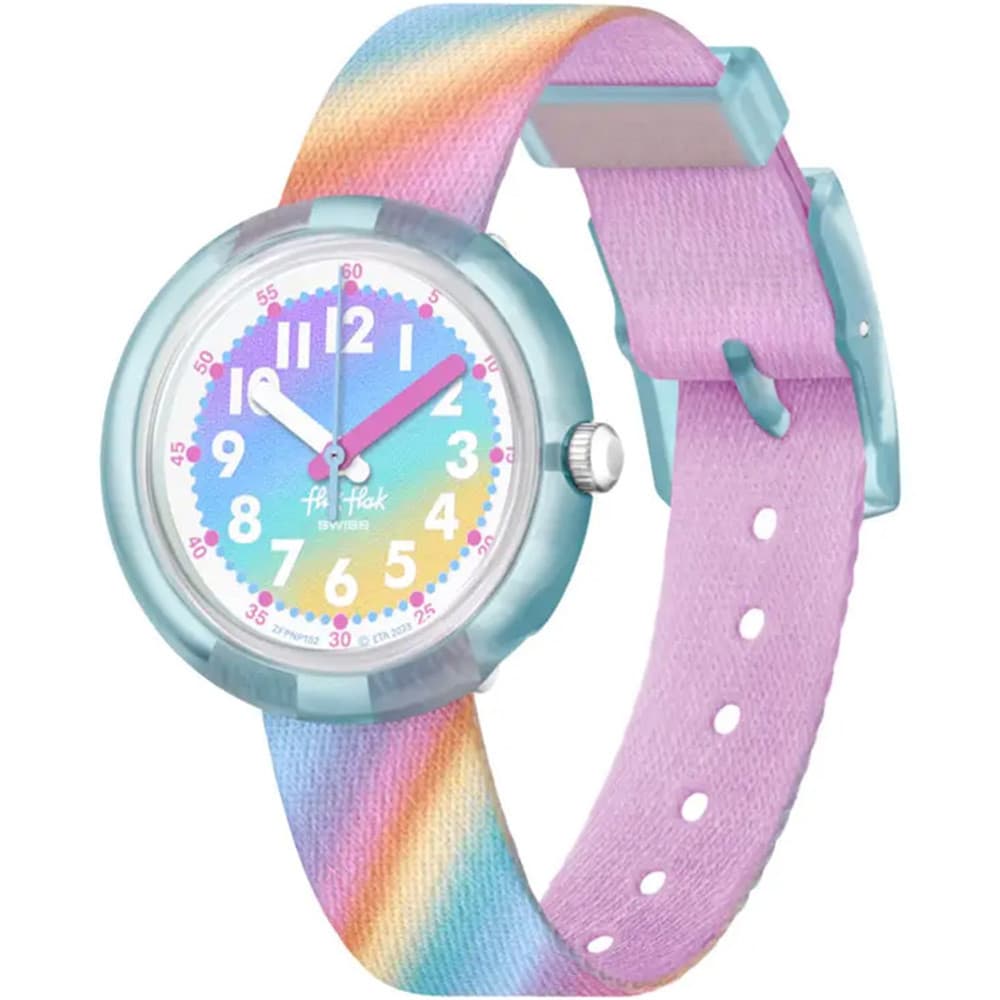 Flik Flak Montre Flik Flak Collection Liquid Rainbow en Biosource Multicolore