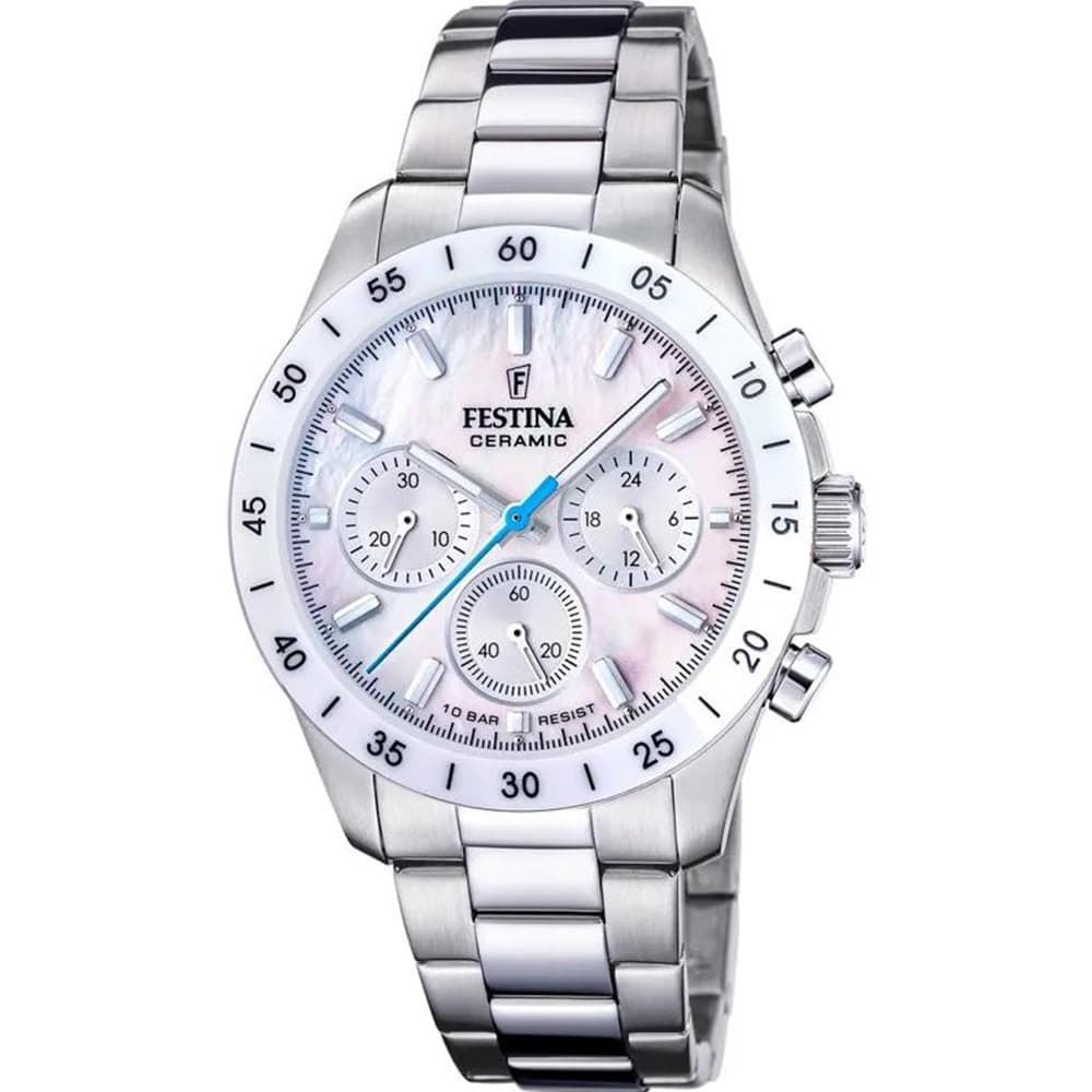 Festina Montre Festina Collection Ceramic en Acier Argenté