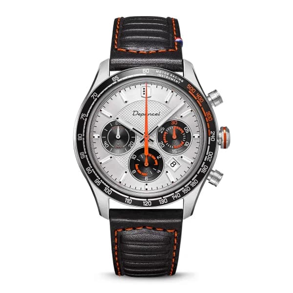 Depancel Montre Depancel Allure chronographe auto cadran gris bracelet cuir