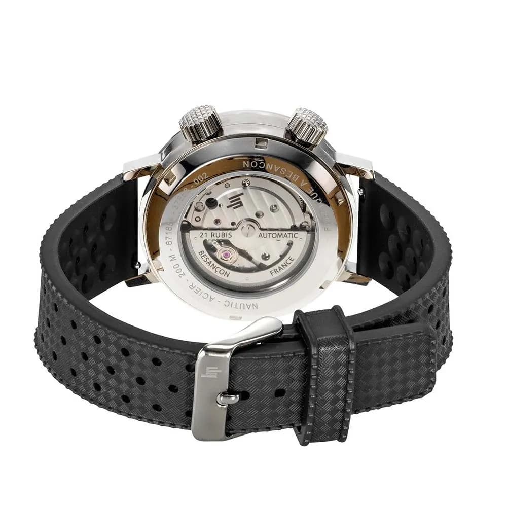 Lip Montre Lip Grande Nautic Ski Titane 671854- Homme - cadran Bleu- 41 mm - Acier 316L