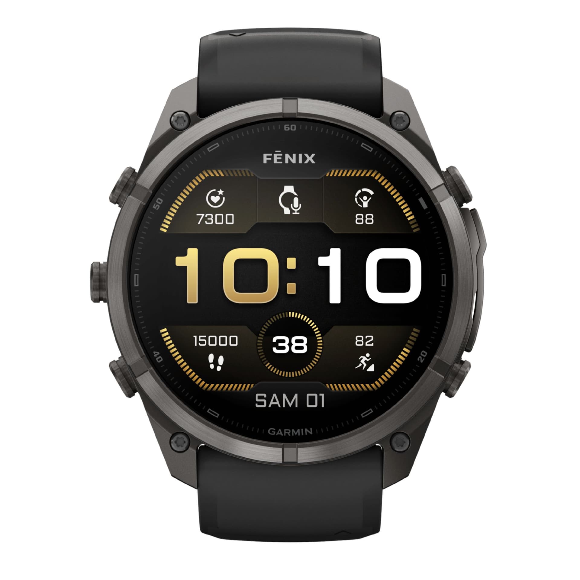 Garmin Montre Garmin Fēnix 9 Pro AMOLED Sapphire Titane Carbon Gray DLC bracelet Black/pebble gray silicone 51 mm