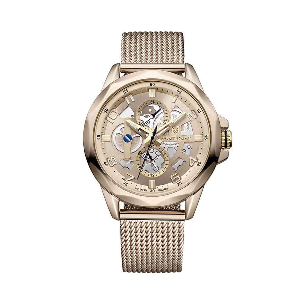 Montignac Montre Montignac Collection Origine en Acier et PVD Doré