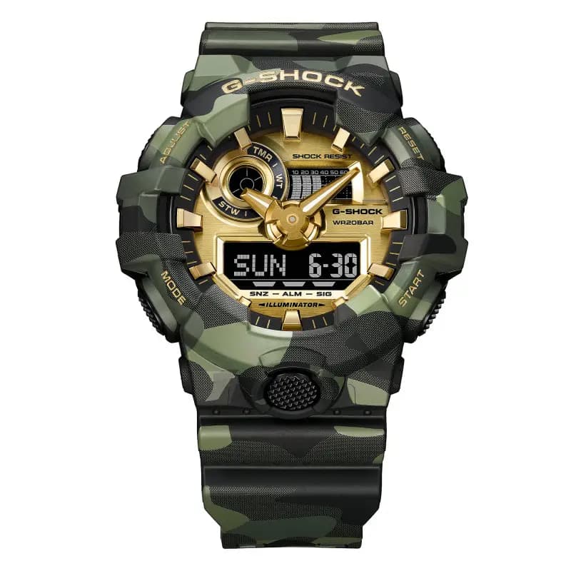 Casio Montre Capsule Camo & Gold — boîtier matériau biosourcé résine