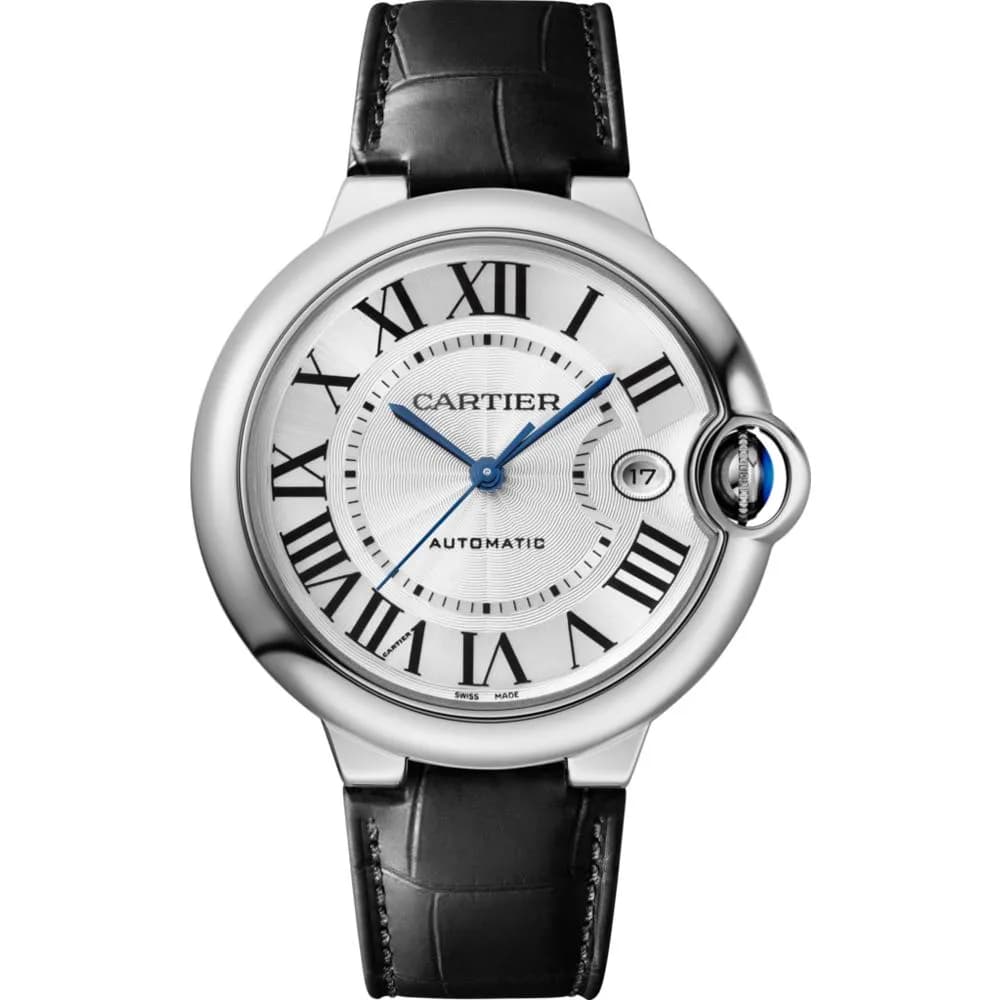 Cartier Ballon Bleu 40 mm — acier bracelet cuir