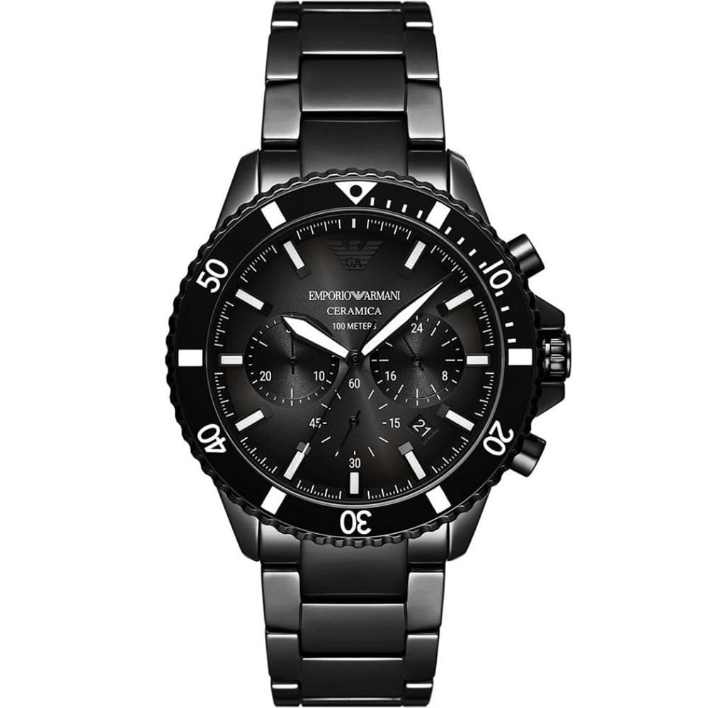 Emporio Armani Montre Analogique Homme Emporio Armani Céramique Noir AR70010