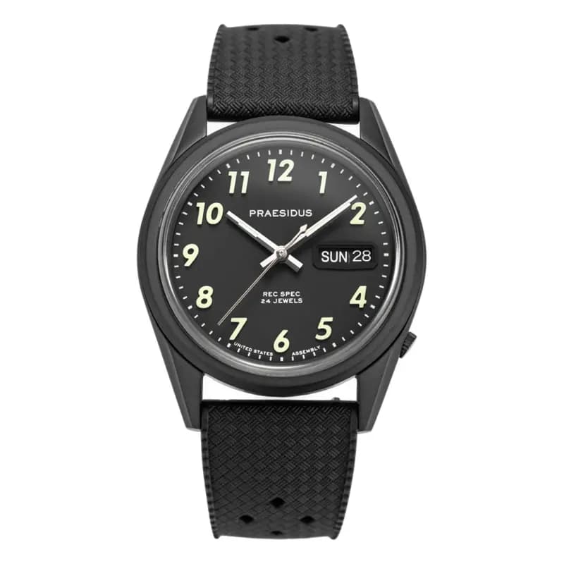 Praesidus Montre Rec Spec Night Vision Midnight Black P-38-RSNV-MB-BTRK1
