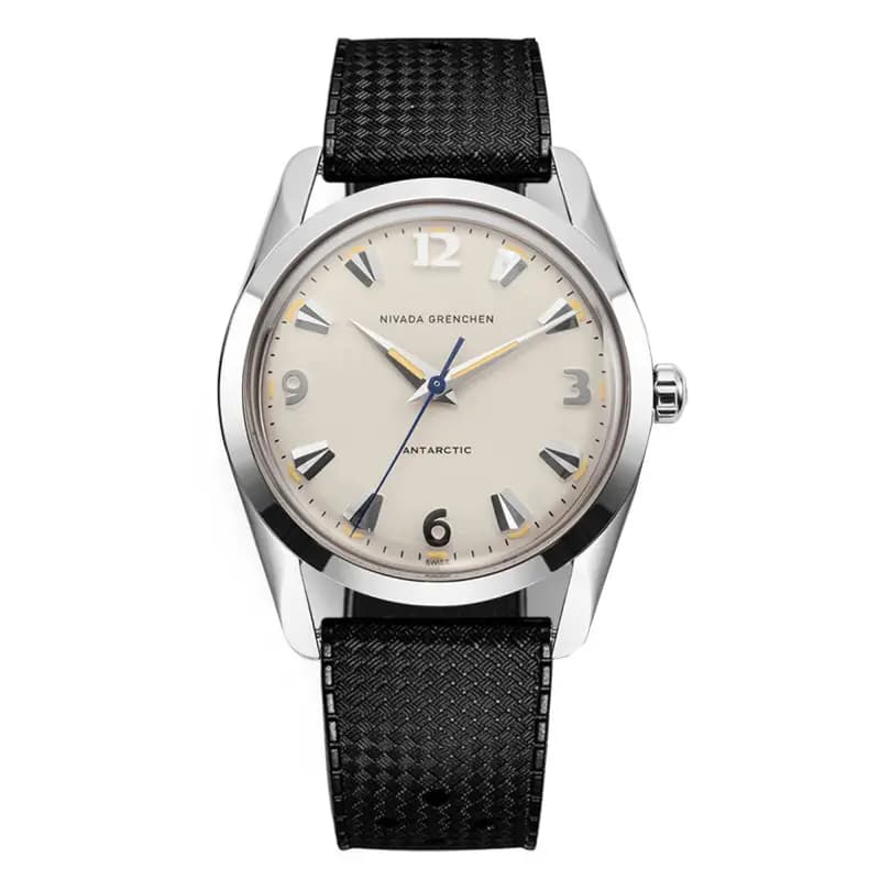 Nivada Grenchen Montre Antarctic 35mm Eggshell Beige Luminova 35001M