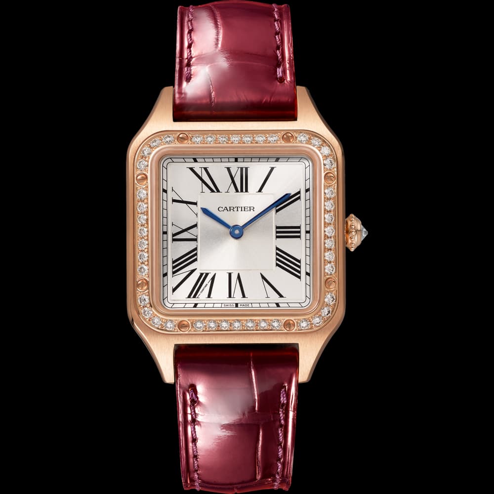 Cartier Santos — or rose et diamants