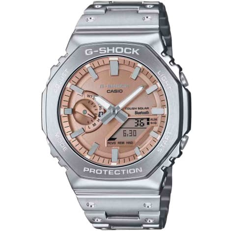 Casio Montre GShock G-Steel - Série GM-B2100 - Argent & Saumon 49.8 x 44.4 mm- GM-B2100AD-5A