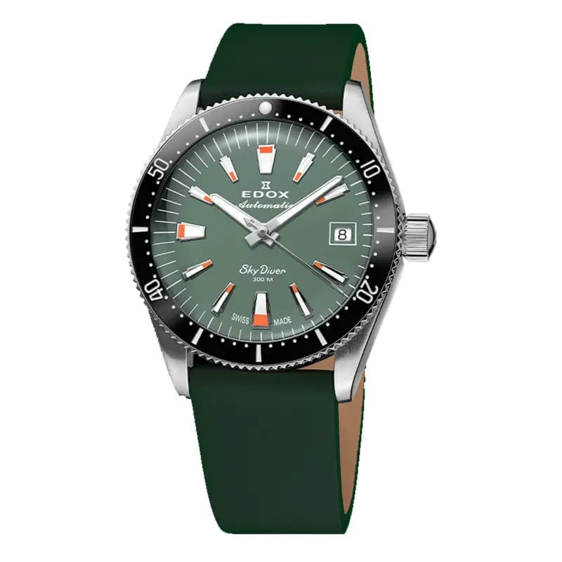 Edox Montre Skydiver 38 Date Automatic Special Edition With Additional Strap 80131-3NC-VI