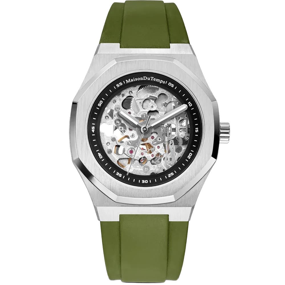 Maison du Temps Montre Automatique Maison du Temps Collection MTBeta en Silicone Kaki