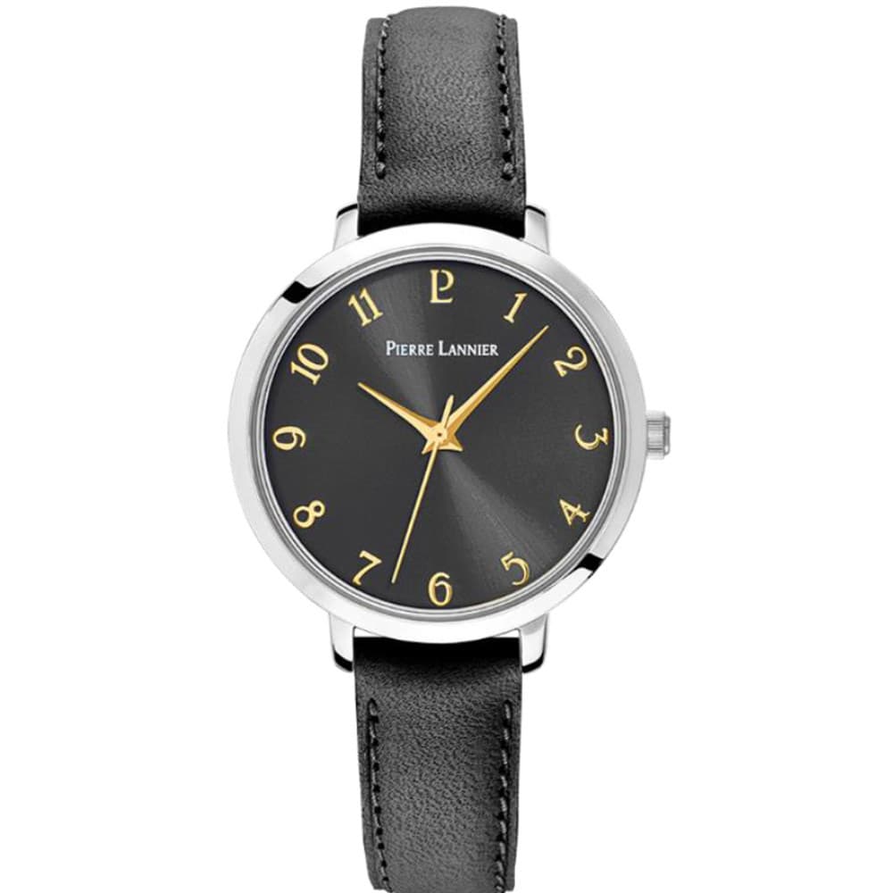 Pierre Lannier Montre Pierre Lannier Collection Chouquette en Cuir Noir