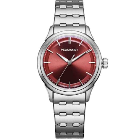 Pequignet Montre Pequignet Royale Paris Calibre Initial Cadran Rouge - 9106363-ACIER