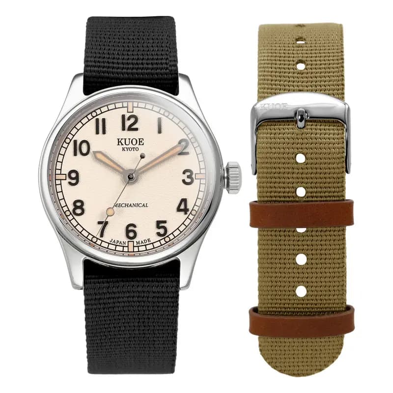 Kuoe Kyoto Montre Old Smith 90-002 Automatic Ivory os90002-nd-iv-nato-sa
