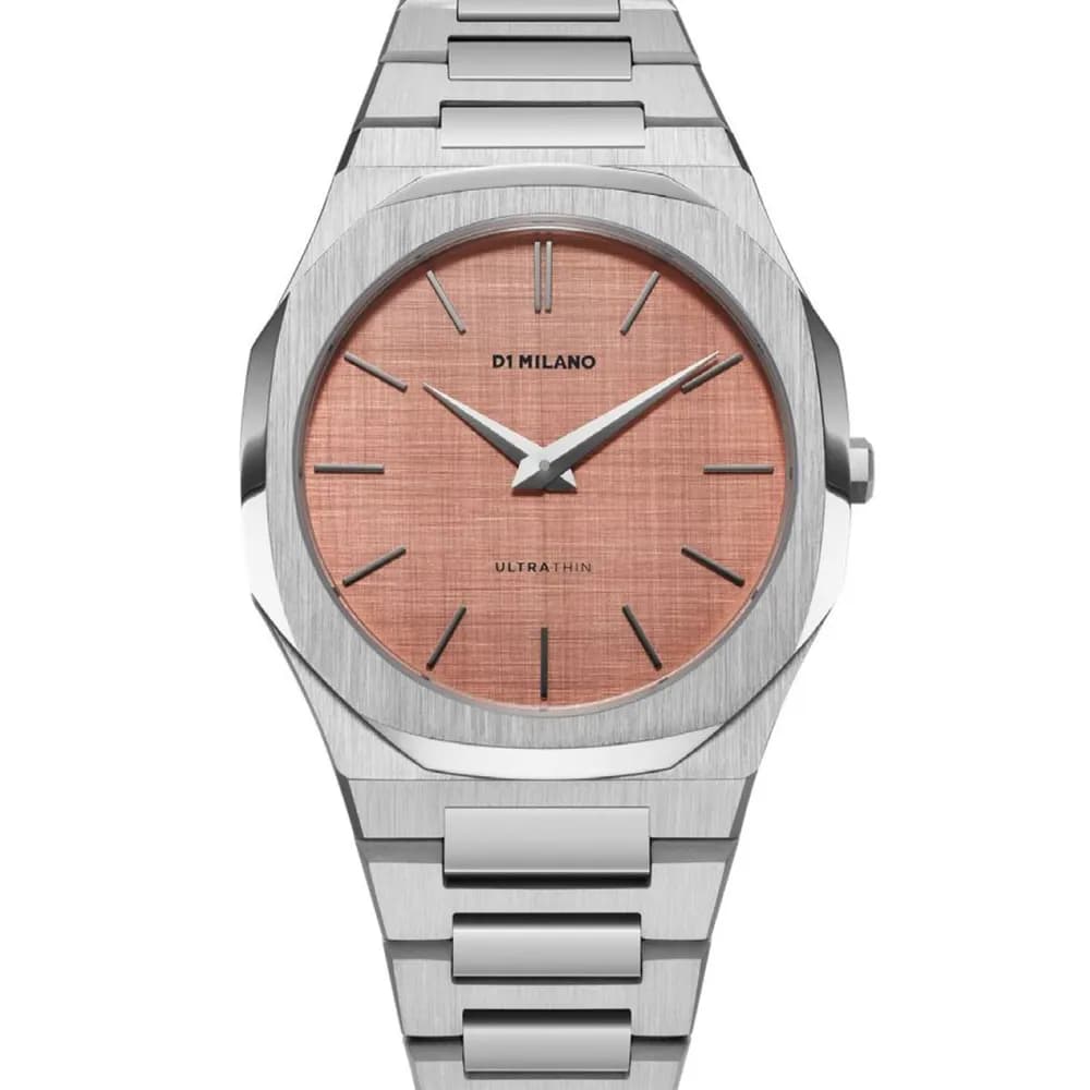 D1 Milano Montre quartz Homme Ultra thin Rose