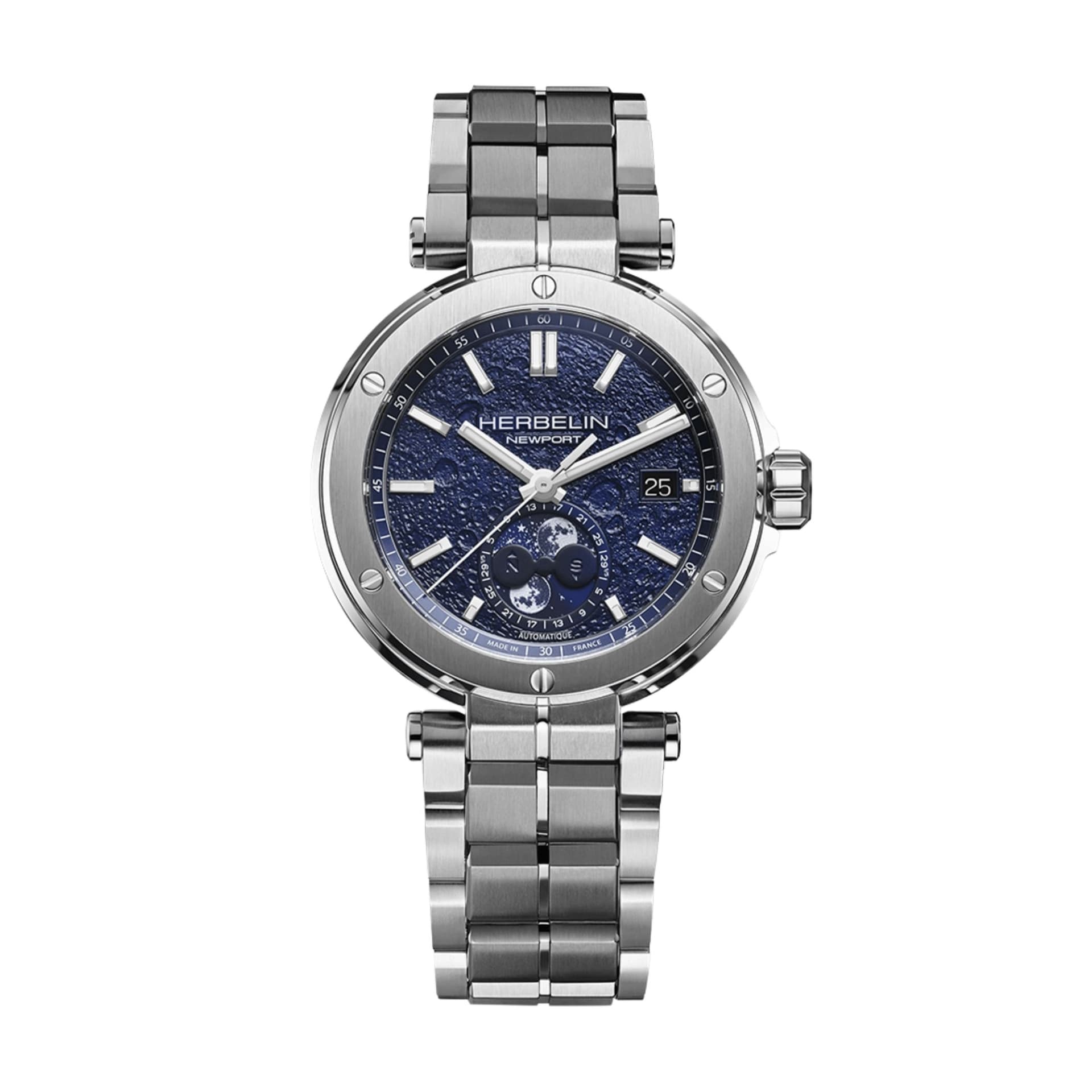 Michel Herbelin Montre Herbelin Newport Auto Phases de Lune Homme Automatique Phase de Lune - 2889B15