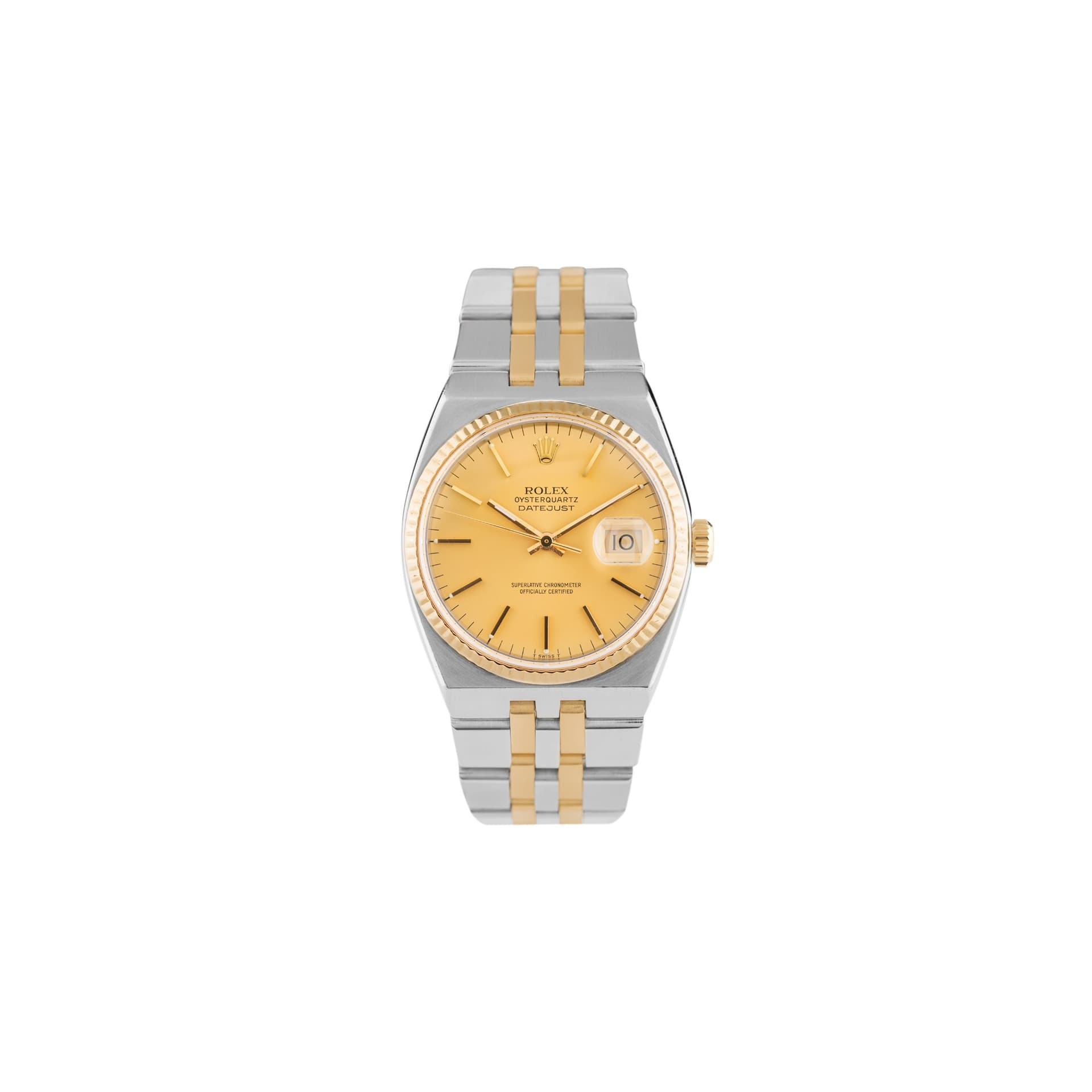 Rolex Montre Rolex Datejust OysterQuartz 17013 Rolesor quartz 36 mm Full Set 1986