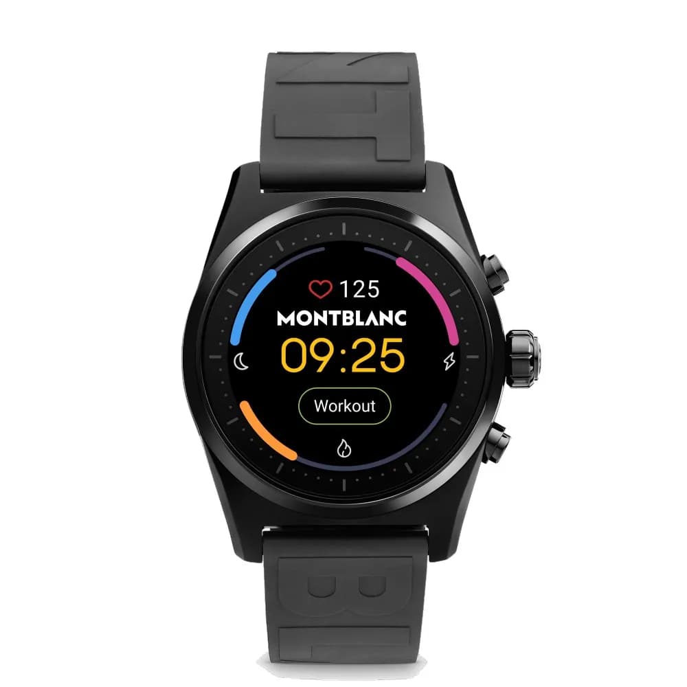Montblanc Smartwatch Montblanc Summit Lite - noir et bracelet en caoutchouc Neuf/Jamais Porté